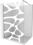 Mexen Kioto zuhanyfal Walk-in 80 x 200 cm, fehér hullám 8 mm, rózsaarany - 800-080-101-60-97 (800-080-101-60-97)