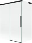Mexen Rox L fürdőkád paraván, 2-szárnyú tolóajtós, 120 + 70 x 150 cm, átlátszó, fekete - 8C9L-120-070-70-00 (8C9L-120-070-70-00)