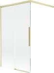 Mexen Rox kétszárnyú, eltolható, 100 x 150 cm-es zuhanyfal, átlátszó, arany szálcsiszolt - 8C9-100-003-55-00 (8C9-100-003-55-00)