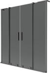 Mexen Velar L Duo kétszárnyú, toló dupla zuhanyfal 150 x 150 cm, grafit, gun metal - 896-150-003-42-95 (896-150-003-42-95)