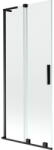 Mexen Velar L kádparaván 2-szárnyú toló 80 x 150 cm, átlátszó, fekete - 896-080-003-01-70 (896-080-003-01-70)