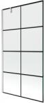 Mexen Next zuhanyfal 1-szárnyú 100 x 150 cm, fekete rács, csiszolt nikkel - 895-100-000-00-77-97 (895-100-000-00-77-97)