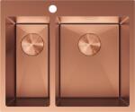 Mexen Flexo rozsdamentes acél mosogató 1, 5 rekeszes 610 x 510 mm, réz - 6446611500-65 (6446611500-65)