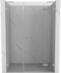 Mexen Lunar L jobbos nyíló zuhanyajtó 150 cm, áttetsző, kefélt nikkel - 834SL-150-050-97-00-P (834SL-150-050-97-00-P)