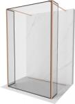 Mexen Kioto szabadon álló zuhanyfal 110 x 30 x 30 cm, fekete keret, kefe réz - 800-110-030-222-65-70-030 (800-110-030-222-65-70-030)