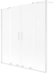 Mexen Velar Duo kétszárnyú, toló kádparaván 140 x 150 cm, zúzmarás, fehér - 896-140-000-32-20 (896-140-000-32-20)