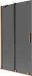 Mexen Velar 2-szárnyú toló zuhanyfal 100 x 150 cm, grafit, kefe réz - 896-100-000-41-65 (896-100-000-41-65)