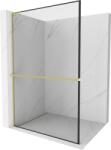 Mexen Kioto+ L zuhanyfal polccal Walk-in 90 x 200 cm, fekete keret, arany szálcsiszolt - 800-090-123-55-70 (800-090-123-55-70)
