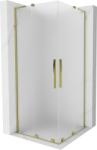 Mexen Velar L Duo toló zuhanykabin 80 x 80 cm, fagyott, arany - 871-080-080-02-33-50 (871-080-080-02-33-50)