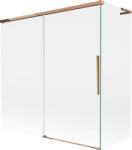 Mexen Rox L kétszárnyú fürdőszobai paraván, toló 160 + 70 x 150 cm, átlátszó, rózsaarany - 8C9L-160-070-60-00 (8C9L-160-070-60-00)