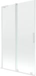 Mexen Velar L összecsukható zuhanyfal, 2-szárnyú, csúsztatható, 110 x 150 cm, átlátszó, fehér - 896-110-003-01-20 (896-110-003-01-20)