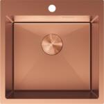 Mexen Solix rozsdamentes acél mosogató, egymedencés, 500 x 500 mm, réz - 6407501000-65 (6407501000-65)