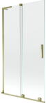 Mexen Velar L kétszárnyú toló fürdőszobai paraván 100 x 150 cm, átlátszó, arany - 896-100-003-01-50 (896-100-003-01-50)