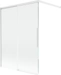 Mexen Rox kádparaván, 2 szárnyas, tolópanelek, 120 x 150 cm, átlátszó, fehér - 8C9-120-003-20-00 (8C9-120-003-20-00)