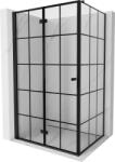 Mexen Mist-F összecsukható zuhanykabin bal 70 x 85 cm, fekete rács, fekete - 8A6T-070-085-70-77-L (8A6T-070-085-70-77-L)