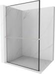 Mexen Kioto+ L zuhanyfal polccal Walk-in 90 x 200 cm, fekete keret, kefélt nikkel - 800-090-123-97-70 (800-090-123-97-70)