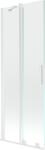 Mexen Velar kétajtós tolóajtós fürdőkád panel 70 x 150 cm, átlátszó, fehér - 896-070-000-01-20 (896-070-000-01-20)