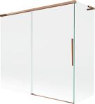 Mexen Rox L 2-szárnyú tolóajtós fürdőkád paraván 170 + 70 x 150 cm, átlátszó, rózsaszín arany - 8C9L-170-070-60-00 (8C9L-170-070-60-00)