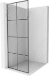 Mexen Kioto L zuhanyfal Walk-in 70 x 200 cm, fekete rács, króm - 800-070-103-01-77 (800-070-103-01-77)