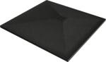 Mexen Stone+ 80 x 80 cm-es szögletes kompozit zuhanytálca, fekete, fekete borítással - 44708080-B (44708080-B)