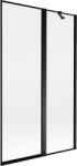 Mexen Mist 2-szárnyú jobbos kádparaván 110 x 150 cm, fekete keret, fekete - 8A9-110-011-70-70-P (8A9-110-011-70-70-P)