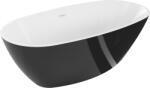 Mexen Eris szabadon álló kád 180 x 95 cm, fehér/fekete, fehér túlfolyóval - 53441809575-20 (53441809575-20)