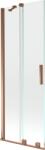 Mexen Velar kétszárnyas toló zuhanyfal 75 x 150 cm, átlátszó, rózsaarany - 896-075-000-01-60 (896-075-000-01-60)