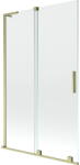 Mexen Velar L 2-szárnyú tolóajtós kádparaván 110 x 150 cm, átlátszó, arany szálcsiszolt - 896-110-003-01-55 (896-110-003-01-55)
