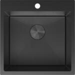 Mexen Solix acél mosogató 1-medencés 500 x 500 mm, fekete HC - 6407501000-70HC (6407501000-70HC)