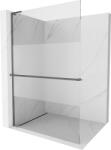 Mexen Kioto+ L Zuhanyfal polccal Walk-in 100 x 200 cm, átlátszó/matt, gun metal - 800-100-123-95-35 (800-100-123-95-35)