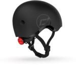 Scoot & Ride Kerékpáros Sisak beépített LED lámpával - Fekete (S 51-55cm) (S00049)