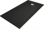 Mexen Stone+ kompozit téglalap alakú zuhanytálca 160 x 90 cm, fekete, arany burkolat - 44709016-G (44709016-G)