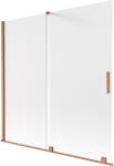 Mexen Velar 2-paneles toló zuhanyfal 160 x 150 cm, homokfúvott, selyemfényű réz - 896-160-000-31-65 (896-160-000-31-65)