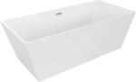 Mexen Lita szabadon álló kád 170 x 75 cm, fehér, túlfolyó matt nikkel - 52121707500-97 (52121707500-97)