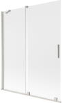 Mexen Velar 2-szárnyú toló fürdőkád paraván 140 x 150 cm, matt, szálcsiszolt nikkel - 896-140-000-31-97 (896-140-000-31-97)