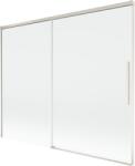 Mexen Rox 2-szárnyas tolható fürdőszobai paraván 190 x 150 cm, átlátszó, szálcsiszolt nikkel - 8C9-190-001-97-00 (8C9-190-001-97-00)
