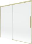 Mexen Rox 2-szárnyas, toló rendszerű fürdőszobai paraván 170 x 150 cm, átlátszó, arany szálcsiszolt - 8C9-170-001-55-00 (8C9-170-001-55-00)