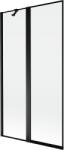 Mexen Mist kádparaván, 2-szárnyú, balos, 100 x 150 cm, fekete keret, fekete - 8A9-100-011-70-70-L (8A9-100-011-70-70-L)