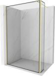 Mexen Kioto zuhanyfal Walk-in 130 x 30 cm, fekete keret, arany szálcsiszolt - 800-130-212-55-70-030 (800-130-212-55-70-030)