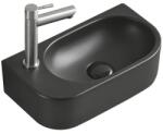 Mexen Viera jobb oldali, munkalapra helyezhető mosdókagyló 40 x 21 cm, fekete matt - 21274085R (21274085R)
