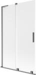 Mexen Velar L kétrészes, tolóajtós fürdőképernyő 110 x 150 cm, frosted, gun gray brushed - 896-110-003-31-66 (896-110-003-31-66)