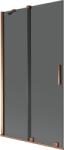 Mexen Velar 2-szárnyú, toló zuhanyfal 100 x 150 cm, grafit, rózsaarany - 896-100-000-41-60 (896-100-000-41-60)
