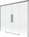 Mexen Rox 2 szárnyas toló zuhanyfal 170 x 150 cm, átlátszó, gun metal - 8C9-170-002-95-00 (8C9-170-002-95-00)