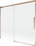 Mexen Rox kétszárnyú tolóajtós fürdőkád paraván 180 x 150 cm, átlátszó, rózsaszín arany - 8C9-180-001-60-00 (8C9-180-001-60-00)