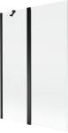 Mexen Mist 2-szárnyú zuhanyfal, 120 x 150 cm, átlátszó, fekete - 8A9-120-011-70-00 (8A9-120-011-70-00)