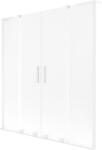 Mexen Velar L Duo fürdőkád paraván 2-szárnyas toló 150 x 150 cm, homályos, fehér - 896-150-003-32-20 (896-150-003-32-20)
