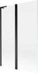 Mexen Mist L kádparaván 2-szárnyú 110 x 150 cm, átlátszó, fekete - 8A9L-120-011-70-00 (8A9L-120-011-70-00)