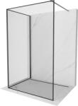 Mexen Kioto zuhanyfal Walk-in 140 x 70 cm, fekete keret, gun gray kefélt - 800-140-212-66-70-070 (800-140-212-66-70-070)