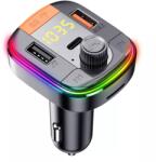 YESIDO Incarcator Auto cu Modulator FM, Display LED, 2xUSB, Type-C, 18W - Yesido (Y45) - Black (KF235660) - pcone