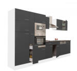 Leziter Yorki 370 Konyhablokk - Fehér Korpusz, Selyemfényű Antracit Front